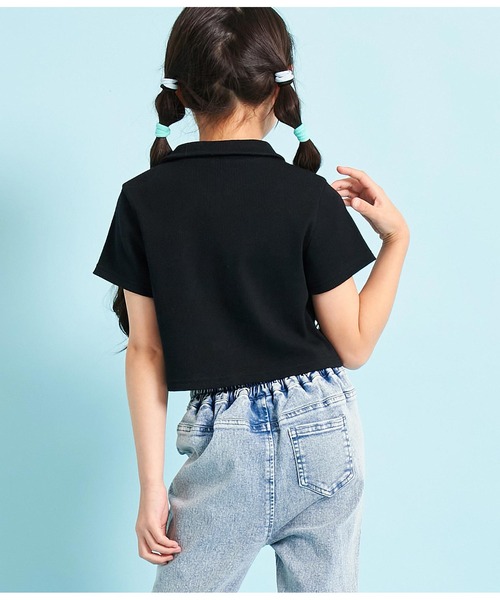 ANAP kids（アナップキッズ）の「ダブルジップリブトップス【親子お揃い】（Tシャツ/カットソー・キッズ・ラベンダー/オフホワイト/ブラック・110cm/120cm/130cm）」の16枚目の写真