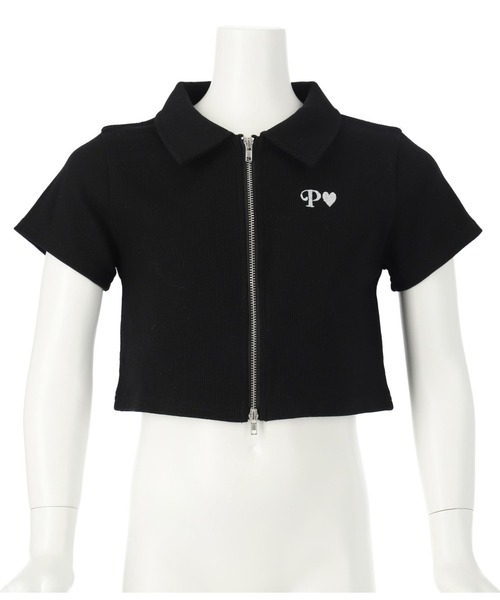 ANAP kids（アナップキッズ）の「ダブルジップリブトップス【親子お揃い】（Tシャツ/カットソー・キッズ・ラベンダー/オフホワイト/ブラック・110cm/120cm/130cm）」の15枚目の写真