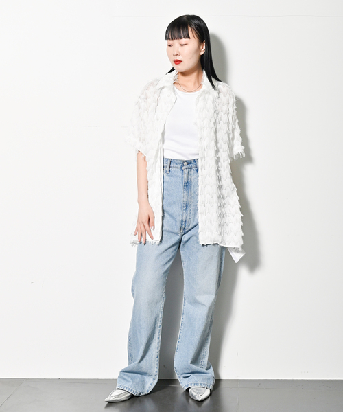city shop fringe jacqard 半袖シャツ CITYSHOP（シティーショップ）の「FRINGE JACQUARD シャツ