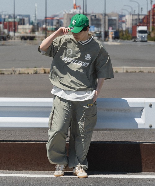 kutir(クティール)の「バイカラーピスナイロンカーゴワイドパンツ(カーゴパンツ・メンズ・ライトグレー/ブラック/ネイビー/ライトカーキ・SMALL/MEDIUM/LARGE)」の13枚目の写真