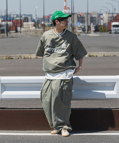 kutir(クティール)の「バイカラーピスナイロンカーゴワイドパンツ(カーゴパンツ・メンズ・ライトグレー/ブラック/ネイビー/ライトカーキ・SMALL/MEDIUM/LARGE)」の14枚目の写真