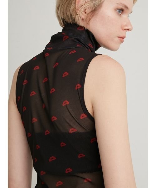 styling/（スタイリング）の「【DAICHI MIURA】Josieリップチュールボディースーツ（その他トップス・レディース・ブラック/ホワイト・FREE）」の2枚目の写真