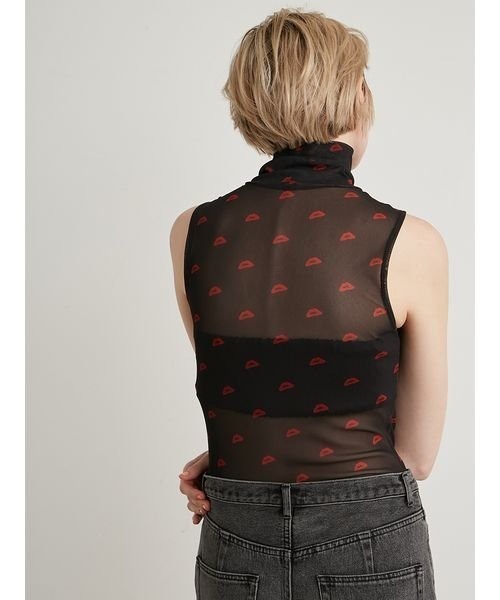 styling/（スタイリング）の「【DAICHI MIURA】Josieリップチュールボディースーツ（その他トップス・レディース・ブラック/ホワイト・FREE）」の9枚目の写真