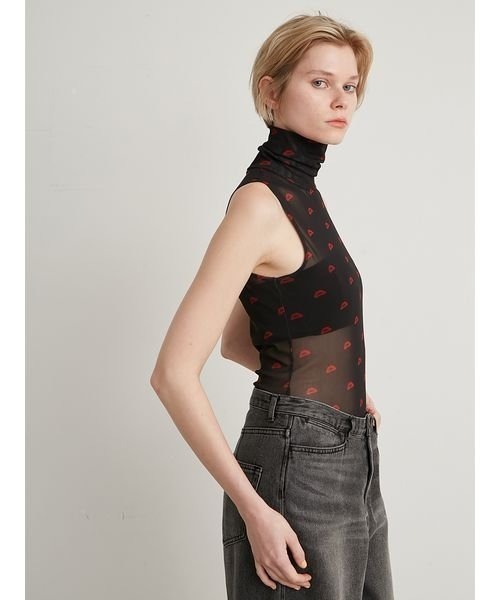 styling/（スタイリング）の「【DAICHI MIURA】Josieリップチュールボディースーツ（その他トップス・レディース・ブラック/ホワイト・FREE）」の10枚目の写真