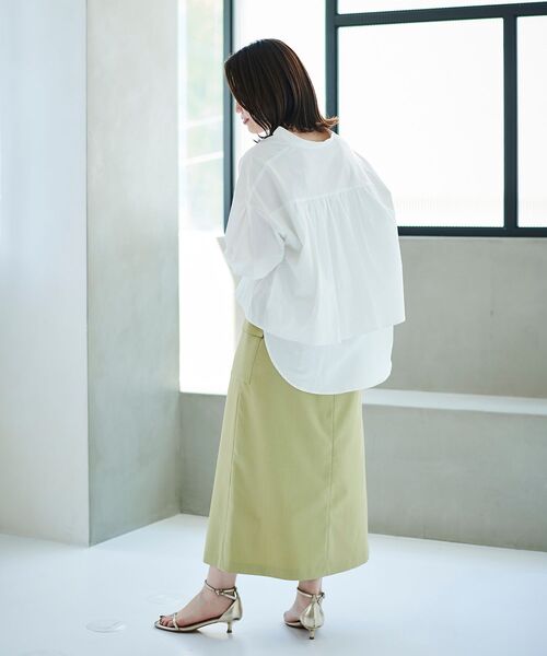 le.coeur blanc（ルクールブラン）の「2WAYパールボタンシャツ（シャツ/ブラウス・レディース・オフホワイト/ブルー系その他2/ブルー・38）」の11枚目の写真