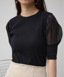 AZUL by moussy | シアースリーブパフトップス(Tシャツ/カットソー)