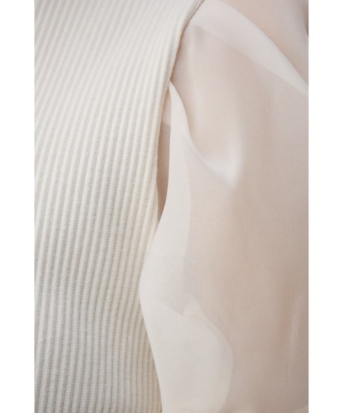 AZUL by moussy（アズールバイマウジー）の「シアースリーブパフトップス（Tシャツ/カットソー・レディース・ブラック/ライトベージュ/ライトグレー・SMALL/MEDIUM）」の20枚目の写真