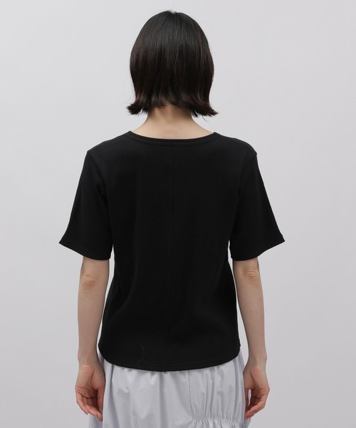 LAKOLE(ラコレ)の「コットンテレコベーシックカットソー / 122489(Tシャツ/カットソー・レディース・ライトブルー/ブラック/ベージュ/アイボリー/ホワイト×ブラック/ホワイト×イエロー・SMALL/MEDIUM)」の20枚目の写真