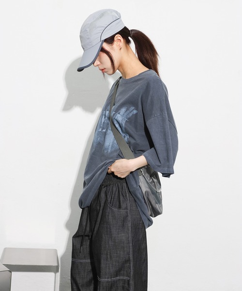 FOLLOWIN（フォロウィン）の「[UNISEX]メッシュユニークアメカジナイロンボブサンクロスバック（ショルダーバッグ・レディース・ホワイト/ブラック/グレー・ONE SIZE）」の15枚目の写真