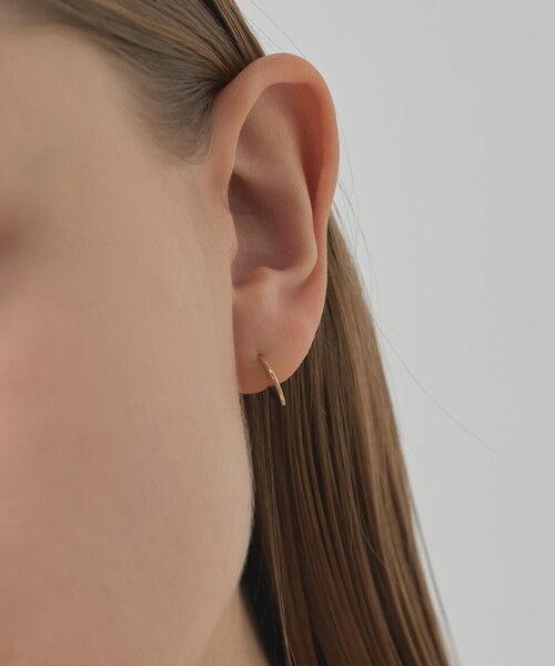 ete（エテ）の「○[シンプリファイ] K10YG プレート ピアス（ピアス