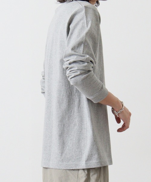 BIG MIKE（ビッグマイク）の「BIGMIKE 長袖TEEシャツ（Tシャツ/カットソー・メンズ・ブラック/グレー/ホワイト・M/XL/L）」の6枚目の写真