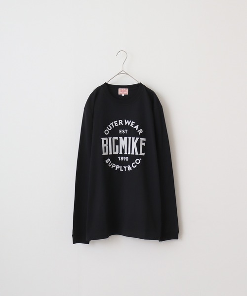 BIG MIKE（ビッグマイク）の「BIGMIKE 長袖TEEシャツ（Tシャツ/カットソー・メンズ・ブラック/グレー/ホワイト・M/XL/L）」の22枚目の写真