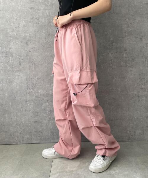 dispark（ディスパーク）の「DISPARK/ドロストデザインカーゴポケットパンツ（カーゴパンツ・レディース・カーキ/ブラック/ピンク・FREE）」の18枚目の写真