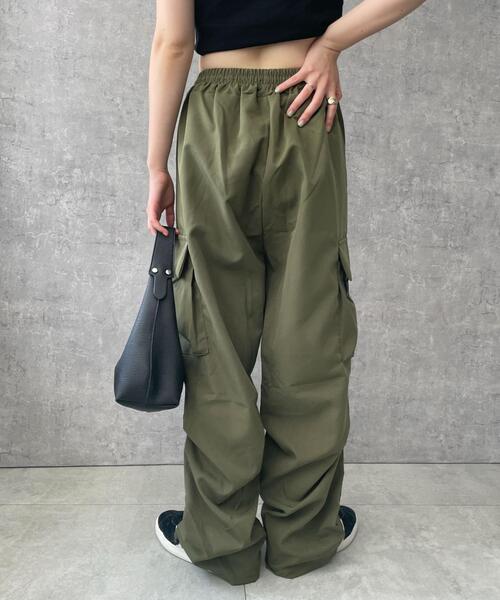 dispark（ディスパーク）の「DISPARK/ドロストデザインカーゴポケットパンツ（カーゴパンツ・レディース・カーキ/ブラック/ピンク・FREE）」の14枚目の写真