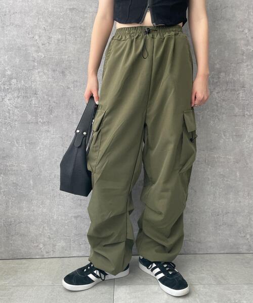 dispark（ディスパーク）の「DISPARK/ドロストデザインカーゴポケットパンツ（カーゴパンツ・レディース・カーキ/ブラック/ピンク・FREE）」の13枚目の写真