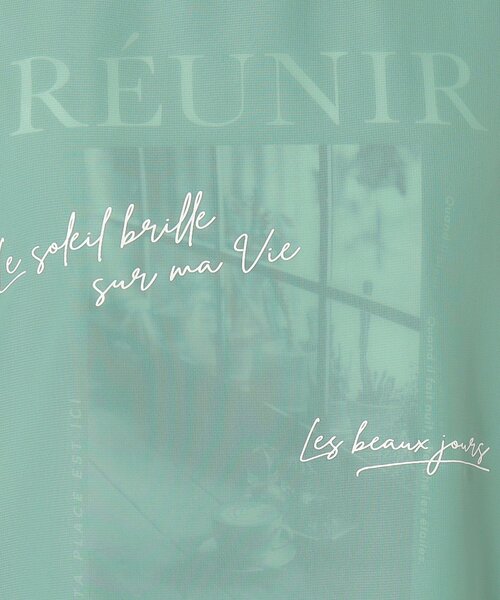 DRESKIP（ドレスキップ）の「◆1枚でサマ見え シフォンレイヤード 転写プリントTシャツ（Tシャツ/カットソー・レディース・イエロー/グリーン/ブラック/オフホワイト/グレー・02/03/04）」の17枚目の写真