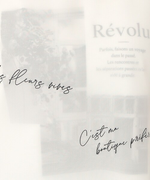 DRESKIP（ドレスキップ）の「◆1枚でサマ見え シフォンレイヤード 転写プリントTシャツ（Tシャツ/カットソー・レディース・イエロー/グリーン/ブラック/オフホワイト/グレー・02/03/04）」の21枚目の写真