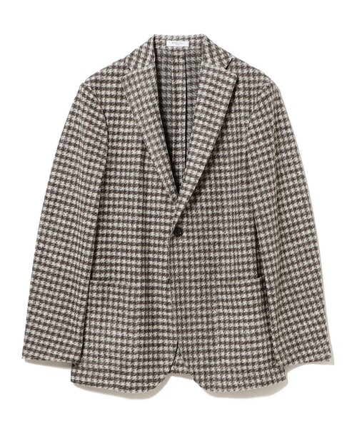 BOGLIOLI（ボリオリ）の「BOGLIOLI / EMPTY ハウンドトゥース ジャージ ジャケット（テーラードジャケット・メンズ・ブラウン・S/M/L/50）」の2枚目の写真