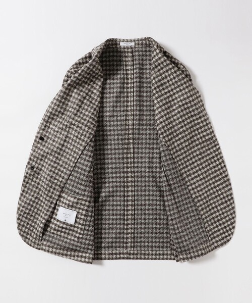 BOGLIOLI（ボリオリ）の「BOGLIOLI / EMPTY ハウンドトゥース ジャージ ジャケット（テーラードジャケット・メンズ・ブラウン・S/M/L/50）」の5枚目の写真