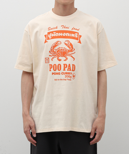 HANDTEX（ハンドテックス）の「HANDTEX/ハンドテックス WORLD FOOD Tシャツ（Tシャツ/カットソー・メンズ・グリーン/ホワイト系その他/ホワイト/アイボリー/ブラック・LARGE/MEDIUM）」の3枚目の写真