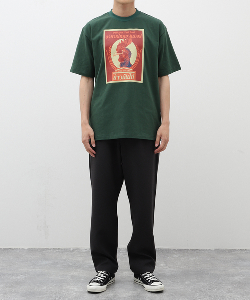 HANDTEX（ハンドテックス）の「HANDTEX/ハンドテックス WORLD FOOD Tシャツ（Tシャツ/カットソー・メンズ・グリーン/ホワイト系その他/ホワイト/アイボリー/ブラック・LARGE/MEDIUM）」の6枚目の写真