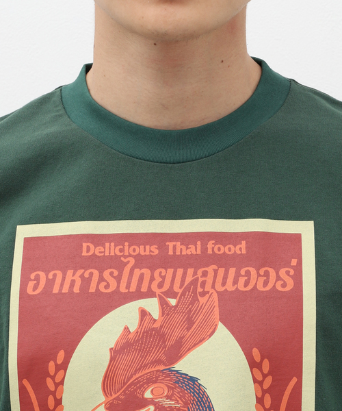 HANDTEX（ハンドテックス）の「HANDTEX/ハンドテックス WORLD FOOD Tシャツ（Tシャツ/カットソー・メンズ・グリーン/ホワイト系その他/ホワイト/アイボリー/ブラック・LARGE/MEDIUM）」の10枚目の写真