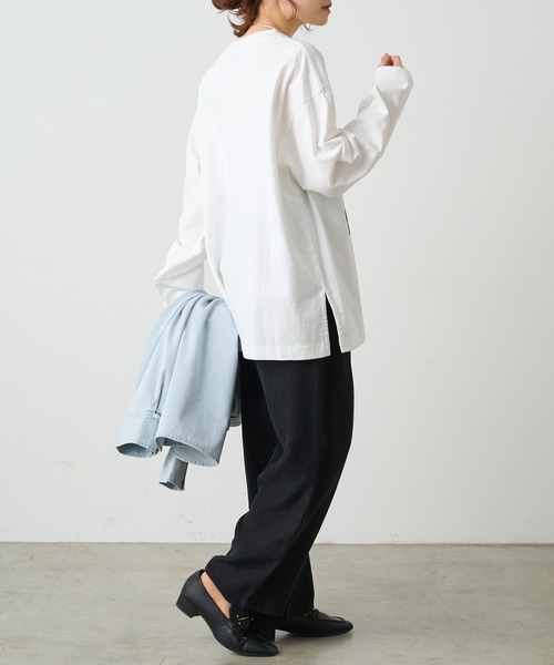 PUAL CE CIN(ピュアルセシン)の「【WEB限定】フォトプリントロングスリーブカットソー(Tシャツ/カットソー・レディース・ホワイト系その他2/ホワイト系その他・FREE)」の6枚目の写真