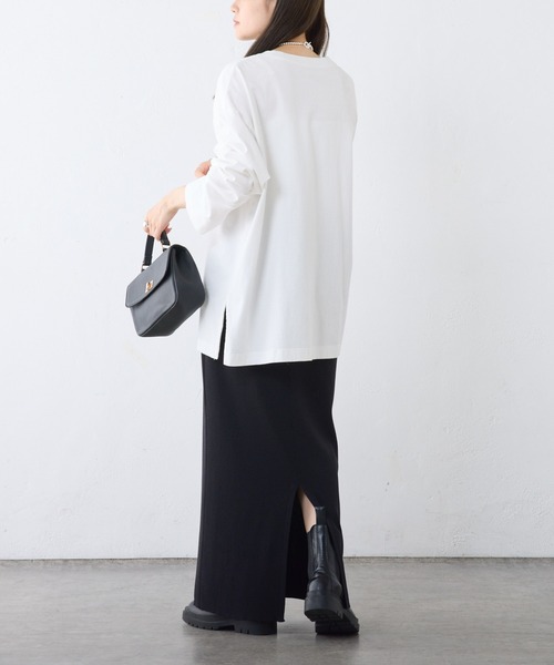 PUAL CE CIN(ピュアルセシン)の「【WEB限定】フォトプリントロングスリーブカットソー(Tシャツ/カットソー・レディース・ホワイト系その他2/ホワイト系その他・FREE)」の4枚目の写真