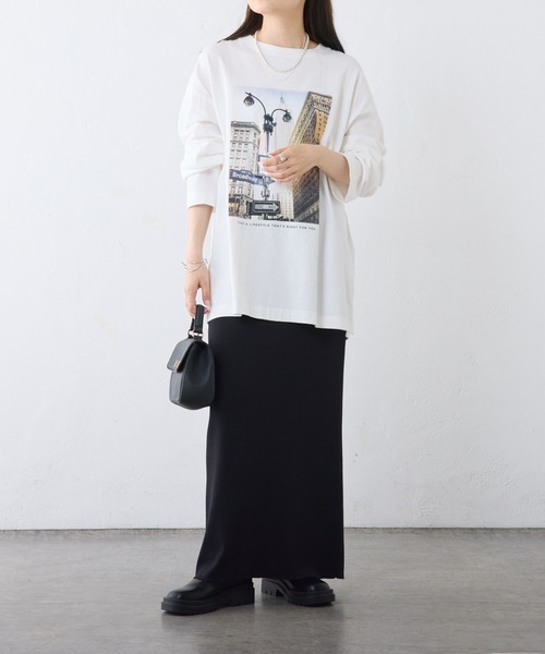 PUAL CE CIN(ピュアルセシン)の「【WEB限定】フォトプリントロングスリーブカットソー(Tシャツ/カットソー・レディース・ホワイト系その他2/ホワイト系その他・FREE)」の3枚目の写真
