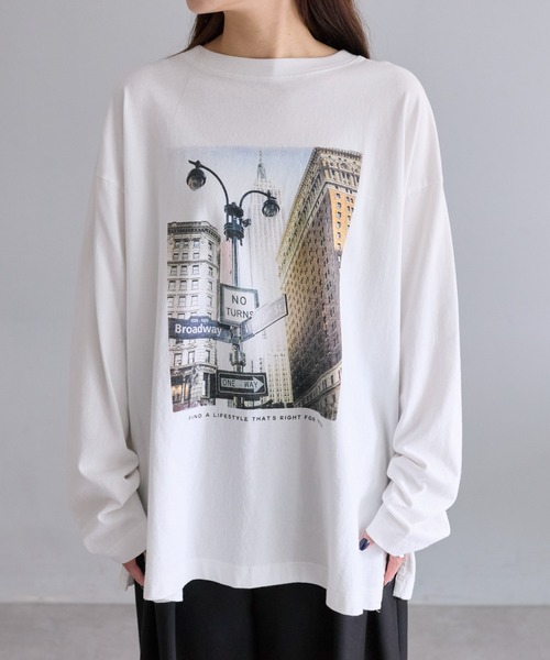 PUAL CE CIN(ピュアルセシン)の「【WEB限定】フォトプリントロングスリーブカットソー(Tシャツ/カットソー・レディース・ホワイト系その他2/ホワイト系その他・FREE)」の18枚目の写真