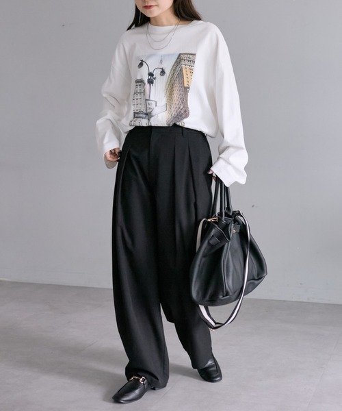 PUAL CE CIN(ピュアルセシン)の「【WEB限定】フォトプリントロングスリーブカットソー(Tシャツ/カットソー・レディース・ホワイト系その他2/ホワイト系その他・FREE)」の15枚目の写真