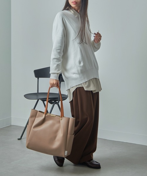 ROOTOTE(ルートート)の「【ROOTOTE】LT.MED.ROOWORK-A フェイクレザー 合皮トートバッグ 1329(トートバッグ・レディース・グレー/ブラック/ベージュ・FREE)」の17枚目の写真