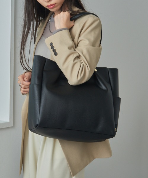 ROOTOTE(ルートート)の「【ROOTOTE】LT.MED.ROOWORK-A フェイクレザー 合皮トートバッグ 1329(トートバッグ・レディース・グレー/ブラック/ベージュ・FREE)」の20枚目の写真