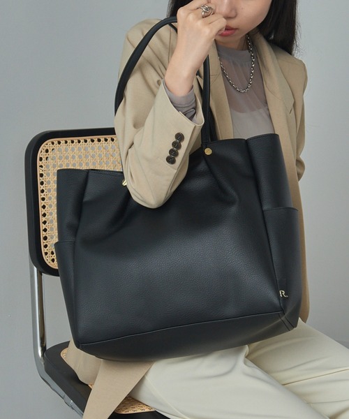 ROOTOTE(ルートート)の「【ROOTOTE】LT.MED.ROOWORK-A フェイクレザー 合皮トートバッグ 1329(トートバッグ・レディース・グレー/ブラック/ベージュ・FREE)」の19枚目の写真