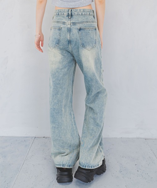 madrepadre（マドレパドレ）の「リボンモチーフデニムパンツ（デニムパンツ・レディース・ライトブルー/ブルー・SMALL/MEDIUM/LARGE）」の13枚目の写真