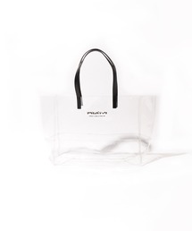 ADAM PATEK(A_pebN)́wADAM PATEK/ A_pebN y BVOROUGH zCLEAR LEATHER HANDLE PVC TOTE(g[gobO)