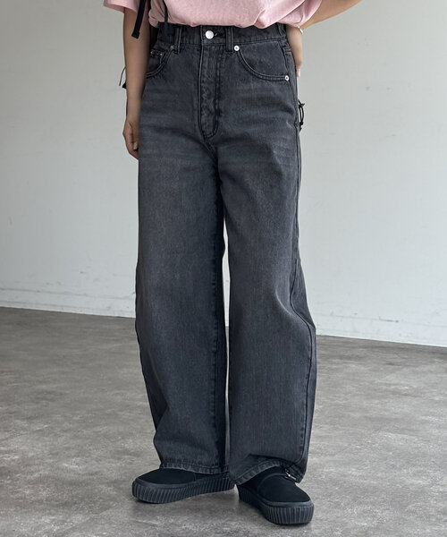 CPCM(シーピーシーエム)の「カーブデニムパンツ(デニムパンツ・レディース・インディゴブルー/ブルー/ブラック/ネイビー・SMALL/MEDIUM)」の6枚目の写真