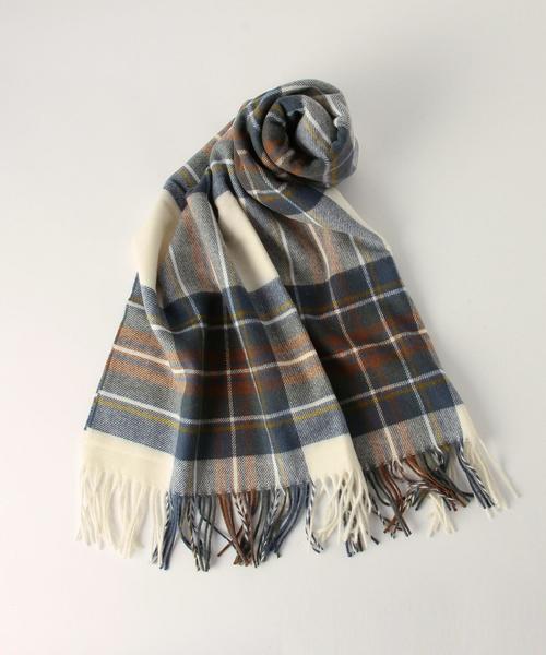 UNITED ARROWS（ユナイテッドアローズ）の「＜BRONTE（ブロンテ）＞チェックストール 65×200㎝◆（ストール/ショール・レディース・ホワイト/ベージュ/レッド/ケリー/ネイビー・フリー）」の3枚目の写真