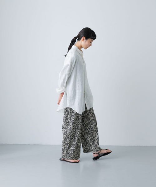 かぐれ（カグレ）の「コットンヘンプガーゼシャツ（シャツ/ブラウス・レディース・ナチュラル/オフホワイト/カーキ・FREE）」の17枚目の写真