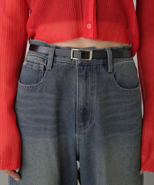 FREE'S MART（フリーズマート）の「ナローフリーベルト（ベルト・レディース・ブラック/ブラウン系その他/シルバー・ﾌﾘ-）」の4枚目の写真