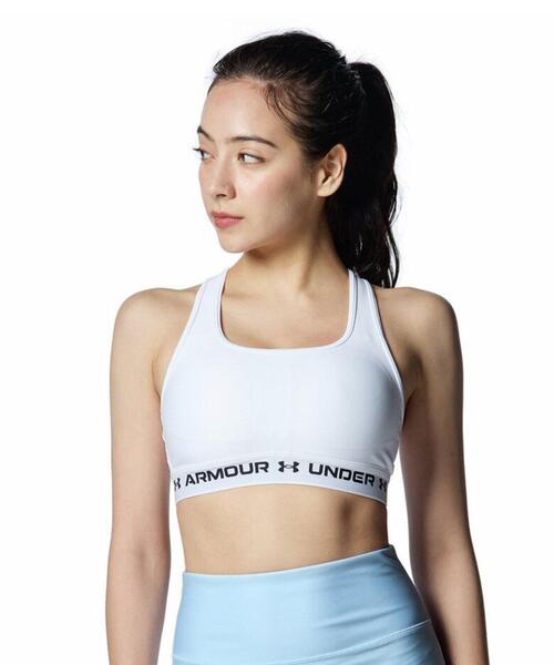 UNDER ARMOUR(アンダーアーマー)の「UAクロスバック ブラ ミディアムサポート(トレーニング/レディース)(スポーツブラ・レディース・グレー系その他・L/XL/S/M)」の1枚目の写真