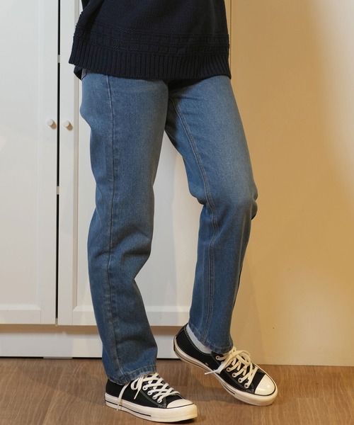 ムラサキスポーツ(ムラサキスポーツ)の「RIKKA FEMME/リッカファム ストレートデニム RF24FW16(デニムパンツ・レディース・ライトインディゴブルー/ブラック・L/M/S)」の4枚目の写真