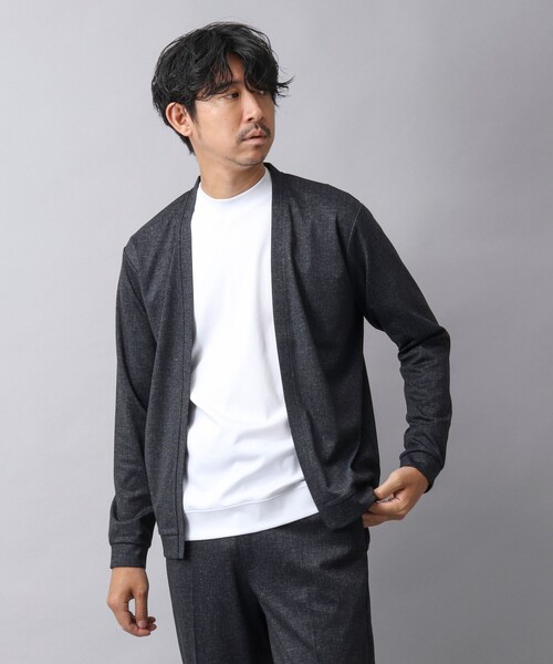 NOLLEY’S（ノーリーズ）の「【ACTIVE SECT】《限定展開 / イージーケア》ハイストレッチ ボタンレスカーディガン（カーディガン/ボレロ・メンズ・ダークネイビー/ライトグレー・M/L）」の5枚目の写真