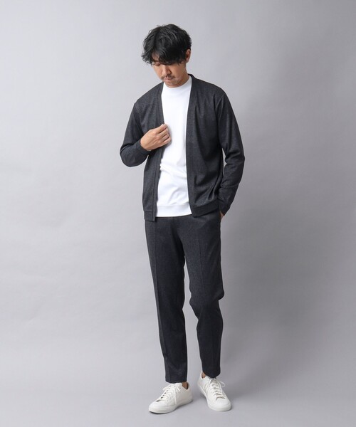 NOLLEY’S（ノーリーズ）の「【ACTIVE SECT】《限定展開 / イージーケア》ハイストレッチ ボタンレスカーディガン（カーディガン/ボレロ・メンズ・ダークネイビー/ライトグレー・M/L）」の12枚目の写真