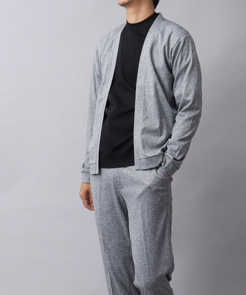 NOLLEY’S（ノーリーズ）の「【ACTIVE SECT】《限定展開 / イージーケア》ハイストレッチ ボタンレスカーディガン（カーディガン/ボレロ・メンズ・ダークネイビー/ライトグレー・M/L）」の21枚目の写真