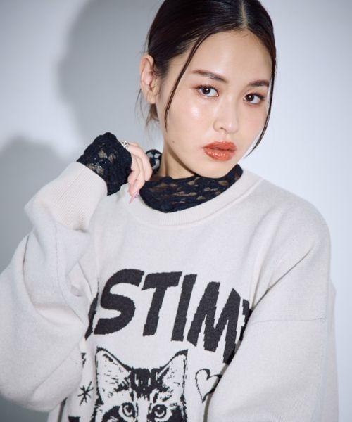 PBLIM（ページボーイリム）の「PBLIM/レースハイネックプルオーバー（Tシャツ/カットソー・レディース・ブラック/ライトブルー/オフホワイト・FREE）」の3枚目の写真