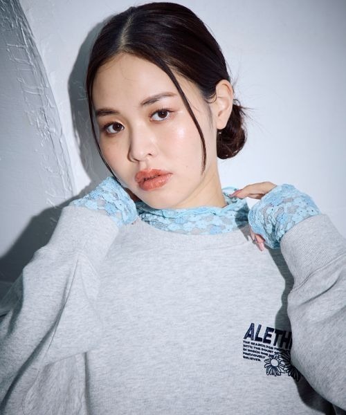 PBLIM（ページボーイリム）の「PBLIM/レースハイネックプルオーバー（Tシャツ/カットソー・レディース・ブラック/ライトブルー/オフホワイト・FREE）」の14枚目の写真