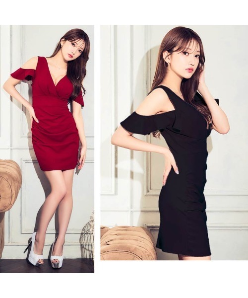 ZOZO限定】セクシーデコルテ魅せ！オープンショルダー Vネック