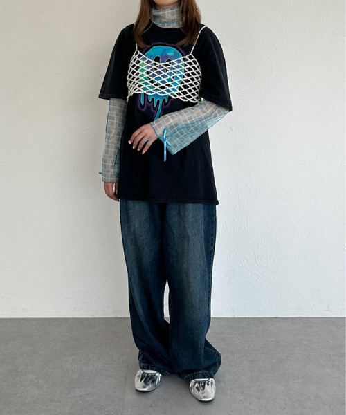 kutir（クティール）の「袖リボンアソートシアーメロートップス（Tシャツ/カットソー・レディース・アイボリー/ブルー系その他/オレンジ系その他・FREE）」の14枚目の写真