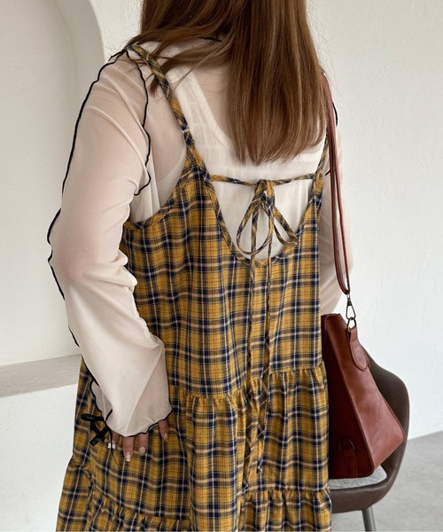 kutir（クティール）の「袖リボンアソートシアーメロートップス（Tシャツ/カットソー・レディース・アイボリー/ブルー系その他/オレンジ系その他・FREE）」の5枚目の写真